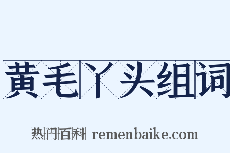 黄毛丫头组词是什么意思的图片